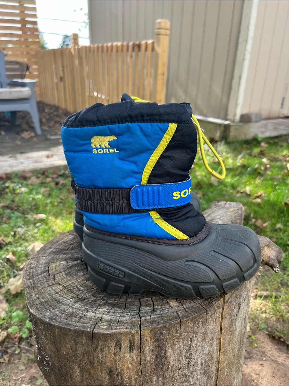 Sorel Flurry Boot Black Super Blue Kids 10